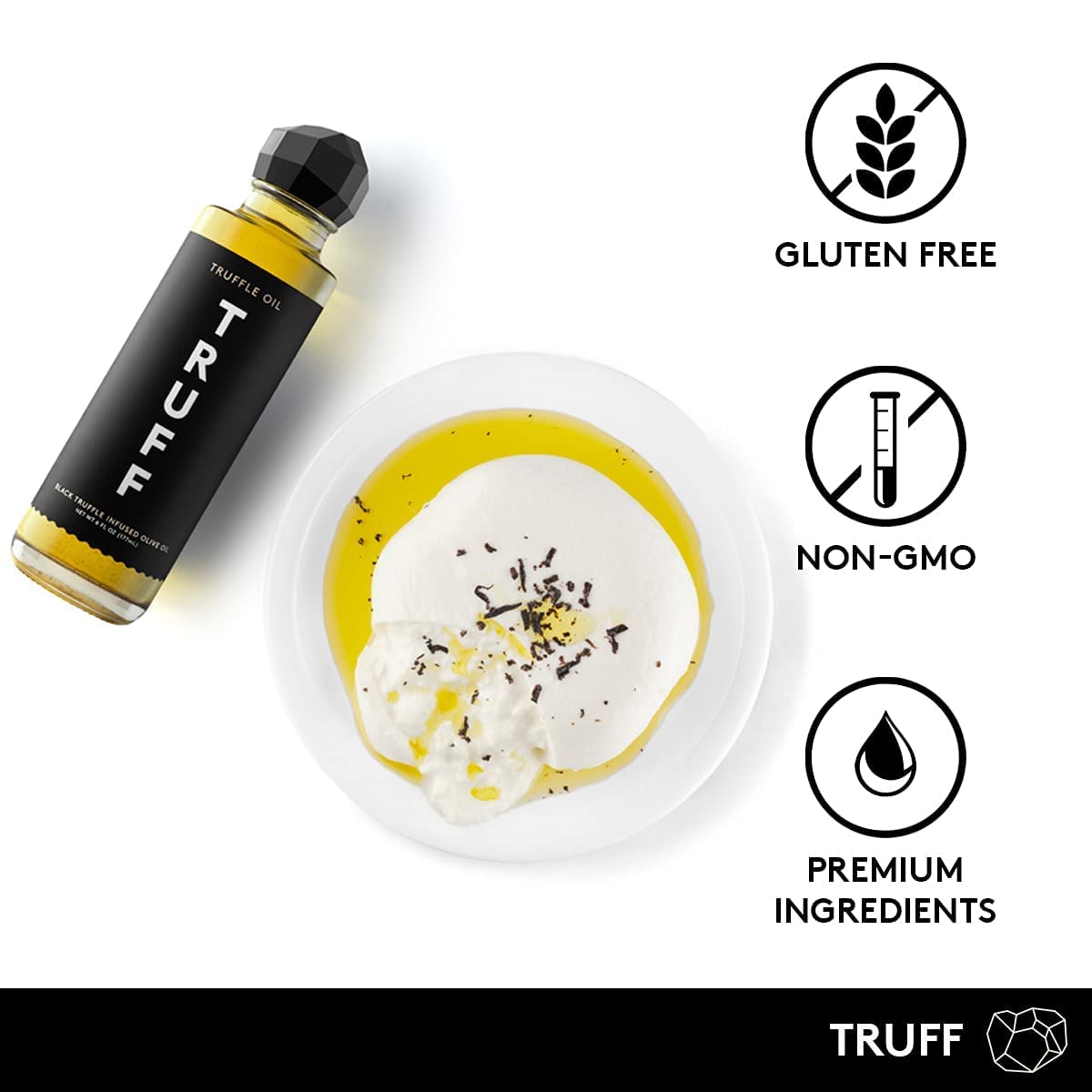 TRUFF Black and White Truffle Oil Combo Pack - Unique Flavor Experiences with Truffle, 2-Pack Bundle, 5.6 oz Bottles