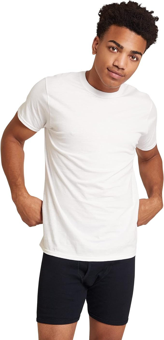 Gildan Men's Crew T-Shirts, Multipack, Style G1100 6 PACK WHITE