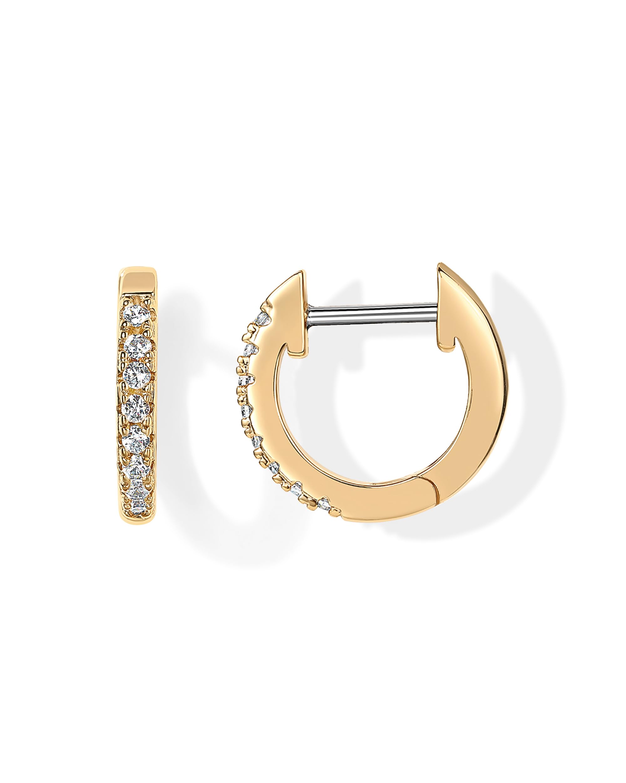 PAVOI Womens 14K Yellow Gold-Plated-Base Cubic Zirconia Cuff Earring