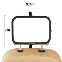 Baby Car Mirror Most Stable Backseat Mirror with Premium Matte Finish-Super Clear PMMA Material Mirror-Safe, Secure and Shatterproof,Black