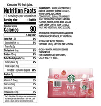 Starbuck's Pink Drink, Strawberry Acai Coconutmilk Beverage, 8 fl oz, 12 ct