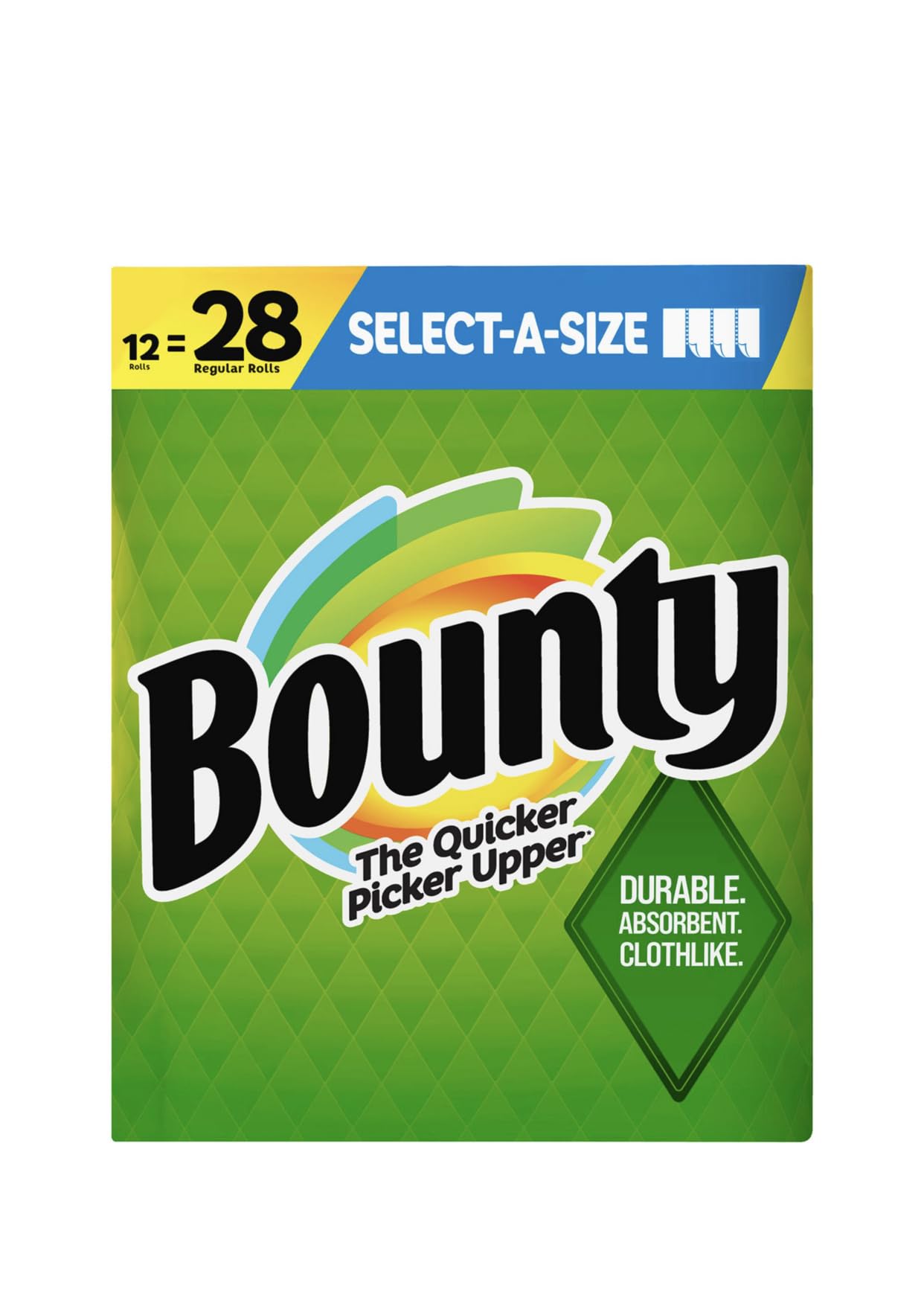 Bounty Select-A-Size White Mega Roll Paper Towels, 117 Sheets, 12 Rolls