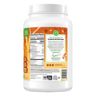 Orgain Organic Protein Powder, Pumpkin Spice Latte Flavored, 21g of Plant Protein, Gluten Free, Non-Dairy, Non-GMO, 1g of Sugar, Vegan, 2.74 LB