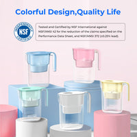 Waterdrop 200-Gallon Long-Life Elfin 7-Cup Water Filter Pitcher with 1 Filter, NSF Certified, 5X Times Lifetime, Reduces PFAS, PFOA/PFOS, Chlorine, BPA Free, Pink