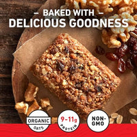 CLIF BAR - Oatmeal Raisin Walnut - Made with Organic Oats - 10g Protein - Non-GMO - Plant Based - Energy Bars - 2.4 oz. (12 Pack)