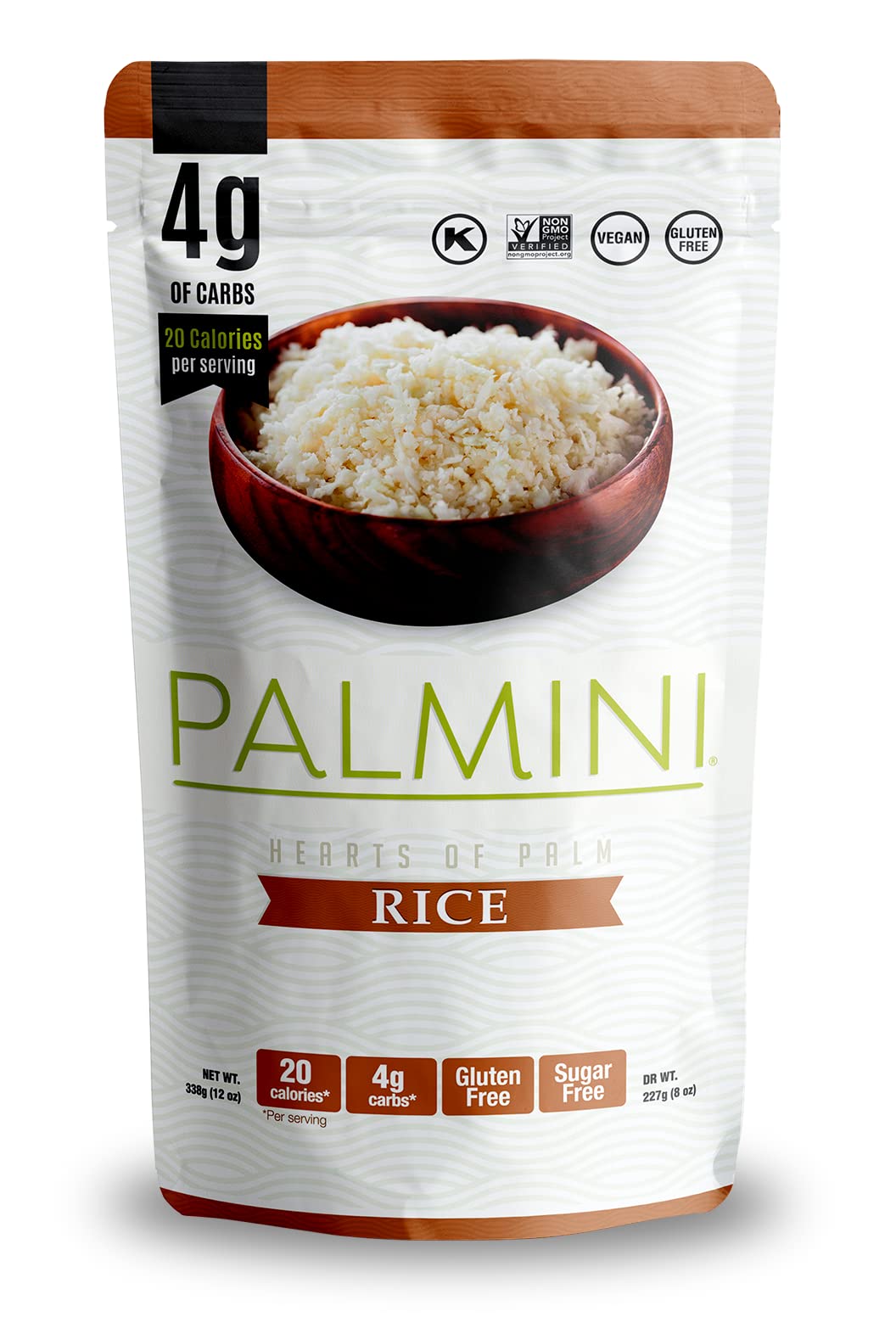 Palmini Rice | Low-Carb, Low-Calorie Hearts of Palm Rice | Keto, Gluten Free, Vegan, Non-GMO | As seen on Shark Tank | (12 Ounces Pouches - Pack of 3)