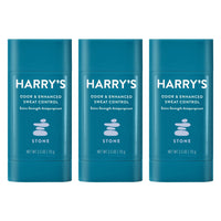 Harry's Extra - Strength Antiperspirant - Odor & Enhanced Sweat Control Antiperspirant for Men - Stone, Pack of 3