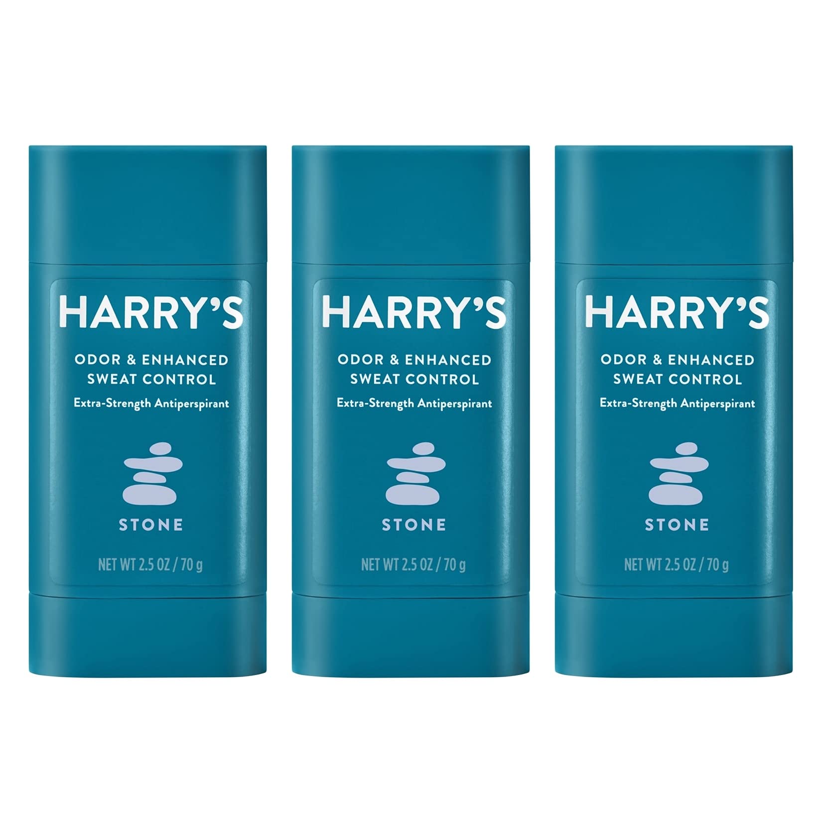 Harry's Extra - Strength Antiperspirant - Odor & Enhanced Sweat Control Antiperspirant for Men - Stone, Pack of 3