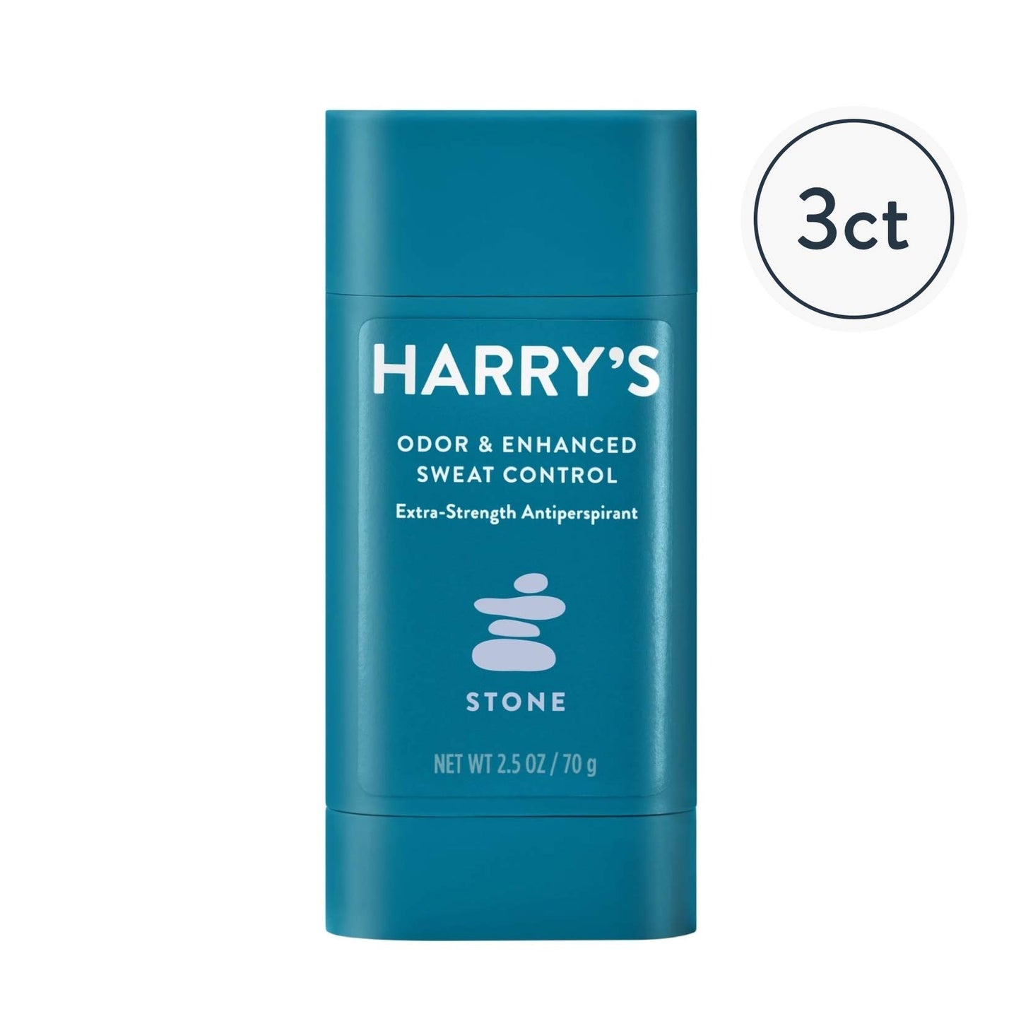 Harry's Extra - Strength Antiperspirant - Odor & Enhanced Sweat Control Antiperspirant for Men - Stone, Pack of 3