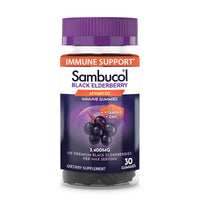 Sambucol Black Elderberry Gummies - Elderberry with Zinc and Vitamin C for Adults, Sambucus Elderberry Gummies, Immune Support Gummies - 30 Count