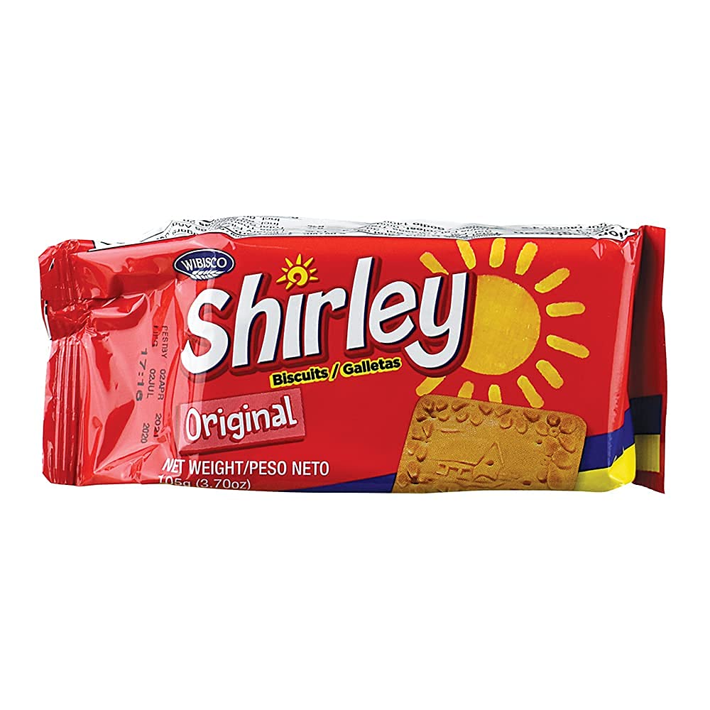 Wibisco Shirley Biscuits Mixed Flavor (4 Packs of 3.7oz Each, 2 Original 2 Coconut)