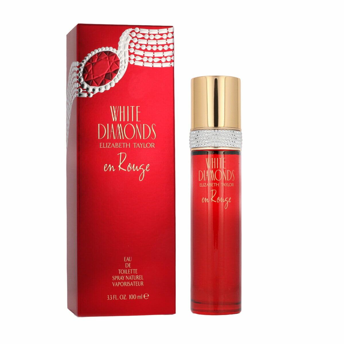 Elizabeth Taylor Women's Perfume, White Diamonds En Rouge, Eau De Toilette EDT Spray, 3.3 Fl Oz