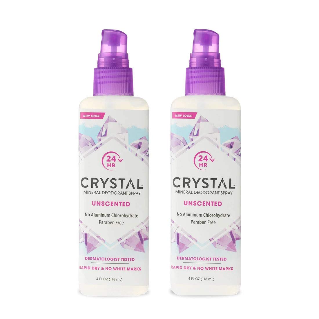 Crystal Body Deodorant Spray-4 fl oz, 2 pack