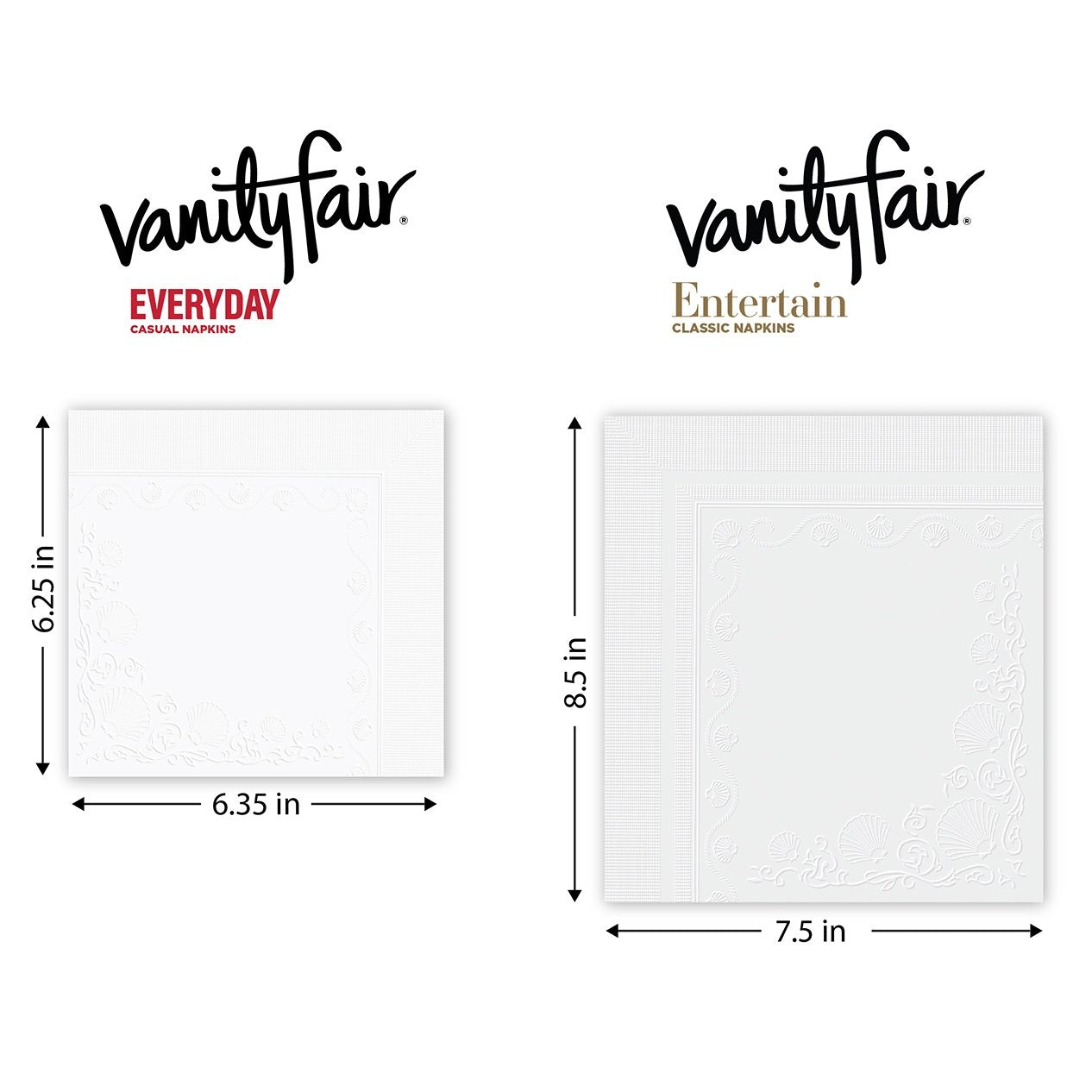 Vanity Fair Everyday Napkins, 660 Count, White Paper Napkins
