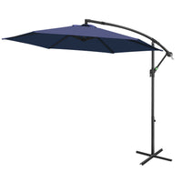 FRUITEAM 10FT Patio Umbrellas Offset Cantilever Umbrella, Large Shade Hanging Market Umbrella, Waterproof & UV Protection Outdoor Pool Umbrella with Ventilation for Backyard/Garden