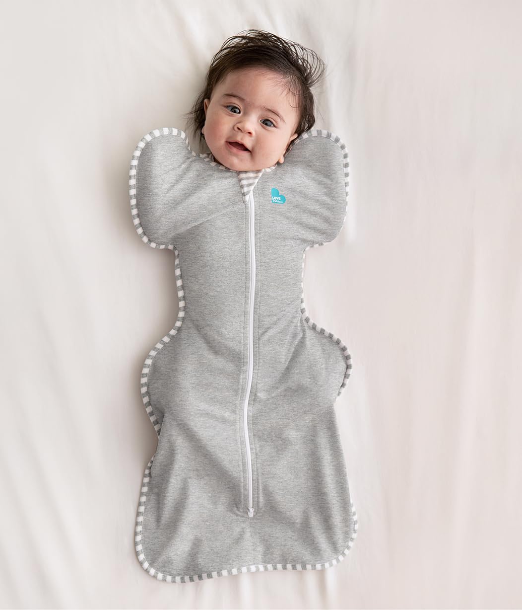 Love to Dream Swaddle UP, Baby Sleep Sack, Self-Soothing Swaddles for Newborns, Improves Sleep, Snug Fit Helps Calm Startle Reflex, New Born Essentials for Baby, 13-19 lbs, Grey