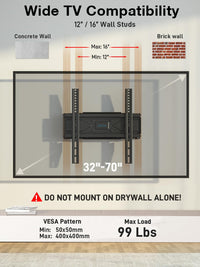 Full Motion TV Wall Mount for Most 32-70 inch TVs, Wall Mount TV Bracket for 55 65 inch TV with Smooth Swivel, Tilt, Extension, Level-Has Hardware & Drill Template by USX STAR