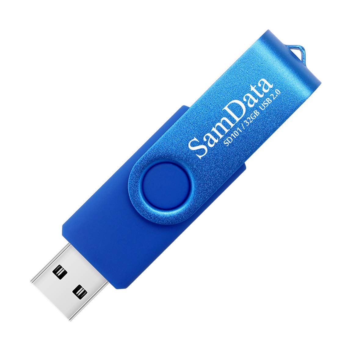 SamData 32GB USB Flash Drives 2 Pack 32GB Thumb Drives Memory Stick Jump Drive with LED Light for Storage and Backup (2 Colors: Black Blue)