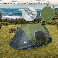 Night Cat Pop-up Camping Tent: 2 Person Tent Waterproof Instant Easy Setup Family Tent