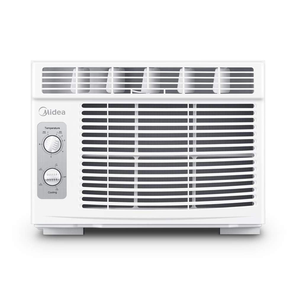 Midea 5,000 BTU EasyCool Small Window Air Conditioner - Cool up to 150 Sq. Ft. with Easy-to-Use Mechanical Controls and Reusable Filter, Perfect for Small Bedroom, Living Room, Home Office