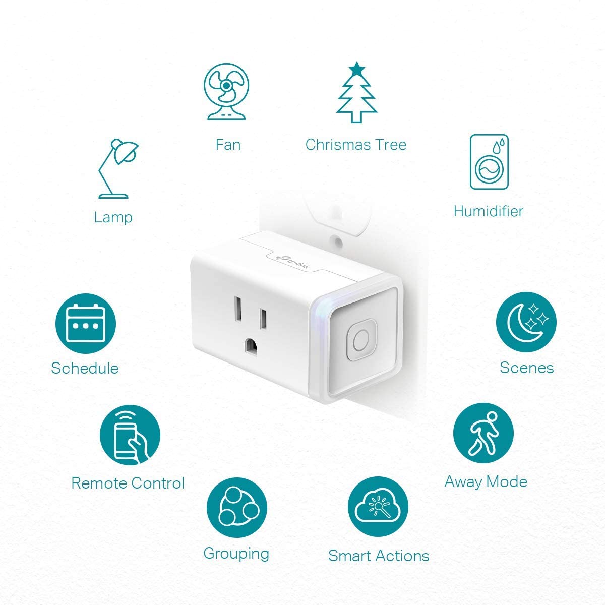 Kasa Smart Plug HS103P4, Smart Home Wi-Fi Outlet Works with Alexa, Echo, Google Home & IFTTT, No Hub Required, Remote Control, 15 Amp, UL Certified, 4-Pack, White