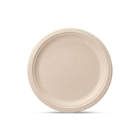 Comfy Package, 100% Compostable 10 Inch Heavy-Duty Plates [125 Pack] Eco-Friendly Disposable Sugarcane Paper Plates - Brown Unbleached