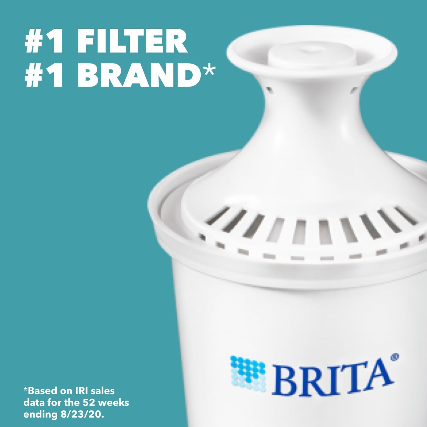 Brita 6 Cup Water Filter Pitcher with 1 Standard Filter, Metro, Turquoise (Package May Vary)
