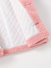 JOMAKE Girls' Winter Coat - Pastel Pink & Ombre Jacket with Button Front Closure, Soft Fleece-Lined Lapel Collar, Non-Stretchy Fabric for Everyday & Formal Events, Long Sleeve Casual Outerwear for School, Travel - Cute Korean