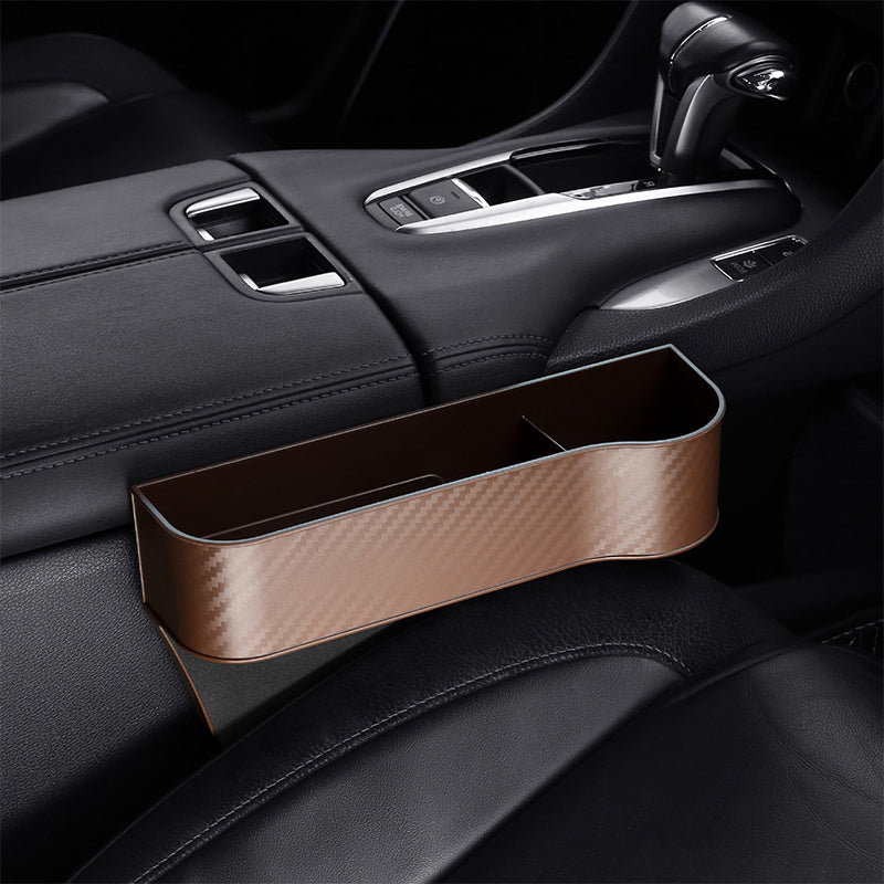 [Car Seat Organizer] Lightweight ABS Car Seat Gap Organizer with Cup Holder | Console Side Pockets Storage Box for Enhanced Organization, Car Storage