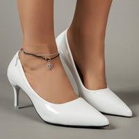 Women's Solid Color Stiletto Heels, Elegant Pointed Toe Work Pumps, Lightweight Dress Pumps