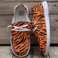 Men's Trendy Tiger Stripes Slip On Loafer Shoes, Comfy Non Slip Breathable EVA Sole Durable Walking Shoes, Men's Footwear