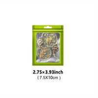 [Holographic Zipper Lock Bags] 100-Pack Holographic Zipper Lock Resealable Bags | Moisture-Proof Aluminum Foil Polyester Film Flat Transparent Window Pouch for Electronics/Jewelry/Cosmetics Organization, 4 Size Options, Non-f