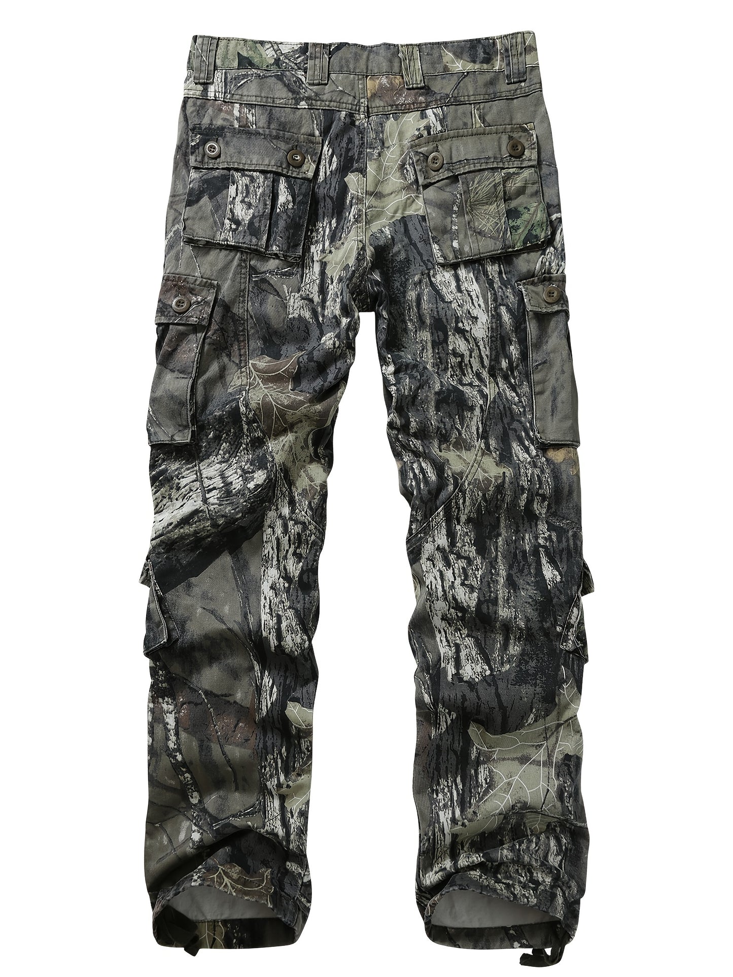 Mens Trendy Camouflage Cargo Pants - Durable & Comfortable with Spacious Flap Pockets - Perfect for Outdoor, Work & Streetwear - Hiphop Inspired Loose Fit Style
