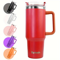 40 Oz. Insulating Glass With Handle And Straw Cover, Vacuum Reusable Stainless Steel Water Bottle, Double-layer Vacuum Insulation, Beverage Insulation And Long-lasting Cold Preservation. Coffee Cups, Christmas Cups, Local War