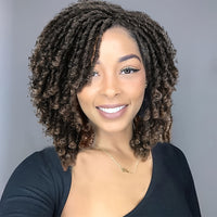 Dreadlock Wig Short Braided Wigs For Women And Man Afro Bob Black Crochet Twist Hair Dreadlocks Wigs Synthetic Wig Layered Breathable Faux Locs Braids Afro Wigs For Women