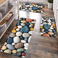 1pc Vibrant Pebble Pattern Rug - Anti-Slip Bathroom & Kitchen Mats, Decorative Water-Resistant Floor Coverings for Indoor/Outdoor Use, Perfect Non-Slip Bath Mat, Kitchen & Toilet Mats