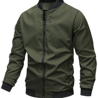 Men's Lightweight Spring Fall Windbreaker Jacket Coat Men's Windproof Outdoor Casual Stylish Zipper Pocket Jacket