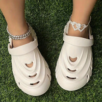 Fashion Creative Soft Sole Hole Shoes For Women, Breathable And Comfortable Outdoor Sandals