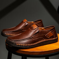 Men's Casual Shoes Fall One Step Lazy Large Business Casual Soft Sole Bean Shoes Dad Men's Shoes