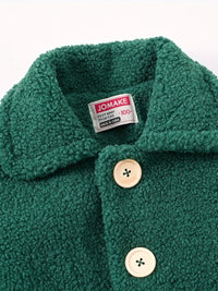 JOMAKE Girls' Winter Coat - Pastel Pink & Ombre Jacket with Button Front Closure, Soft Fleece-Lined Lapel Collar, Non-Stretchy Fabric for Everyday & Formal Events, Long Sleeve Casual Outerwear for School, Travel - Cute Korean