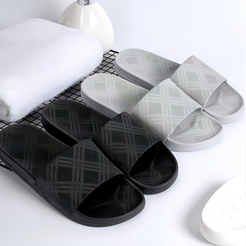 Men's Solid Color Open Toe Breathable Slippers, Comfy Non Slip Casual Durable Soft Sole Lsides, Men's Footwear