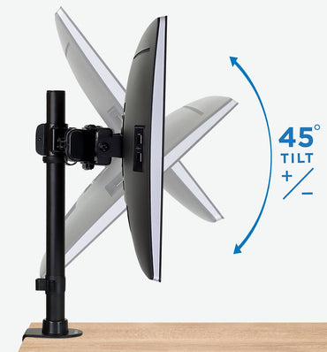 Mount-It! Dual Monitor Mount | Double Monitor Desk Stand Arm | Fits 2 Computer Screens 17 19 20 21 22 24 27 Inch | Two VESA 75 100 Compatible Displays | C-Clamp and Grommet Bases Included