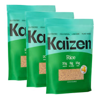 Kaizen Low Carb Keto Rice - Gluten-Free, High Protein (20g), Keto Friendly, Plant Based, Made with High Fiber Lupin Flour - 8 ounces (Pack of 3)