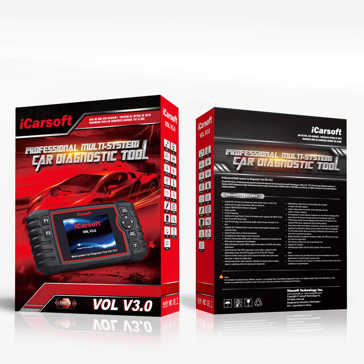 iCarsoft VOL V3.0 for Volvo/Saab Diagnostic Tool with auto VIN/Quick Test/Actuation Test