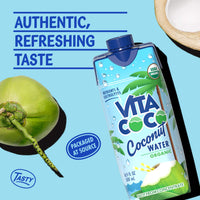 Vita Coco Coconut Water, Pure Organic | Refreshing Coconut Taste | Natural Electrolytes | Vital Nutrients | 16.9 Oz (Pack Of 12)