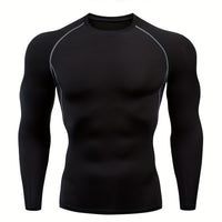 Men's Compression Shirts: Get Fit Fast With Long Sleeve Athletic Workout Tops!