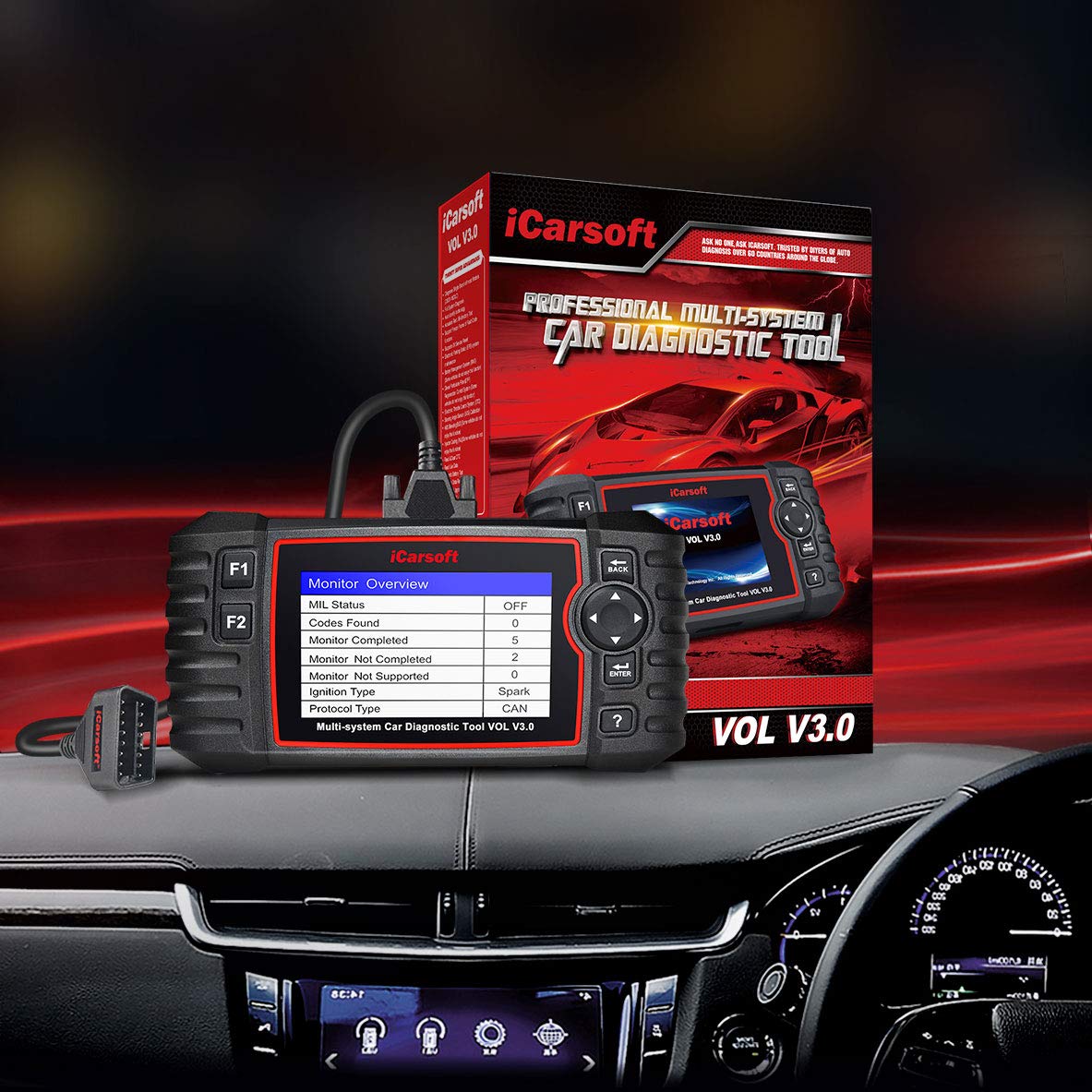 iCarsoft VOL V3.0 for Volvo/Saab Diagnostic Tool with auto VIN/Quick Test/Actuation Test