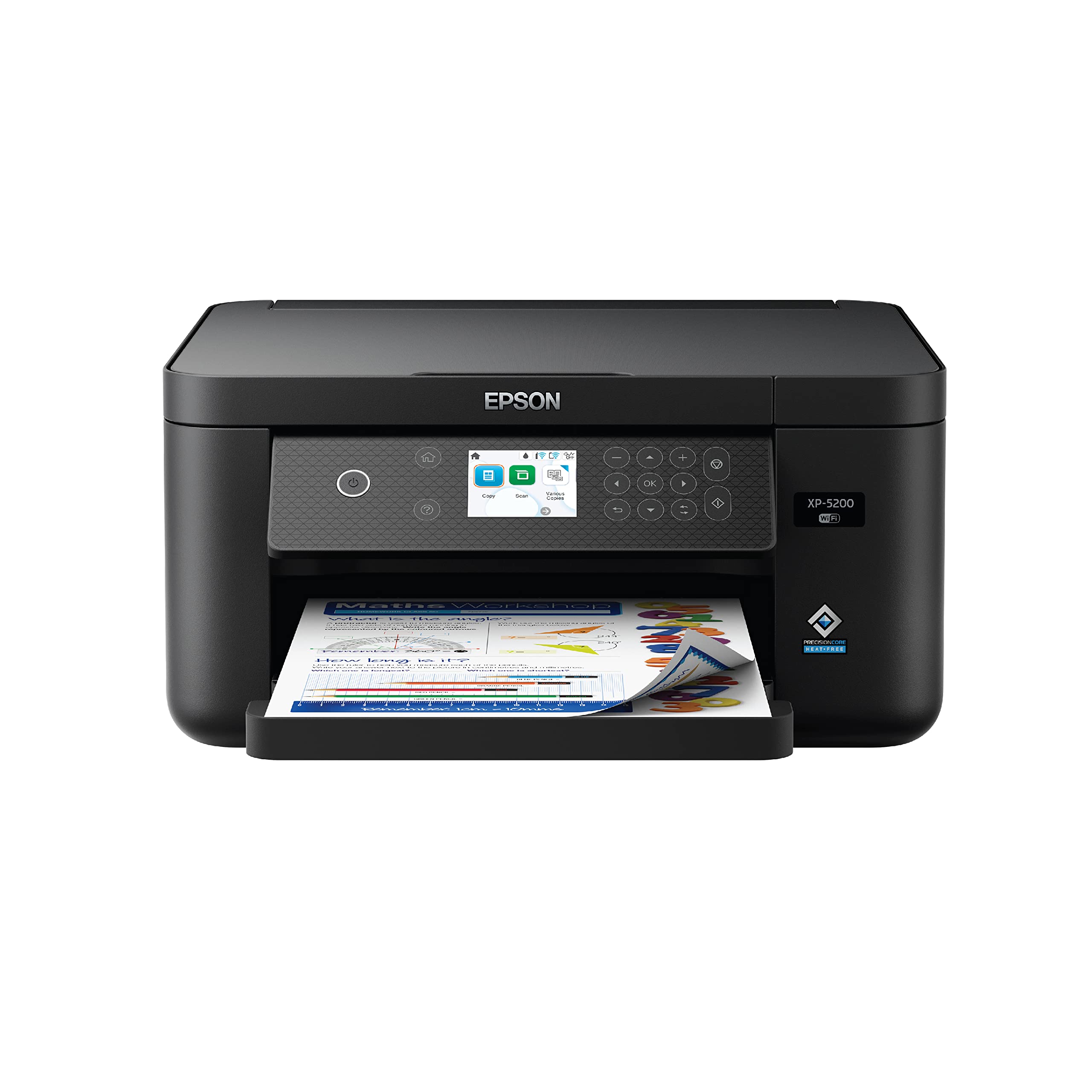 Epson Expression Home XP-5200 Wireless Color All-in-One Printer with Scan, Copy, Automatic 2-Sided Printing, Borderless Photos, 150-Sheet Paper Tray and 2.4" Color Display (Renewed)