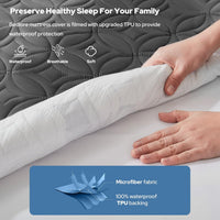BEDLORE Waterproof Mattress Protector,  Mattress Pad Noiseless with Deep Pocket Proof Bed Mattress Cover Washable for Home, Bedroom