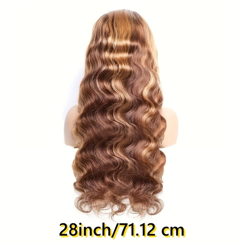 250% Density Ultra-Lush Honey Blonde Body Wave Wig - 13x6x1 T-Part Remy Human Hair with Pre-Plucked Natural Hairline & Baby Hair